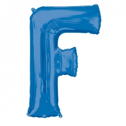 Balon foliowy litera F Niebieski 81 cm